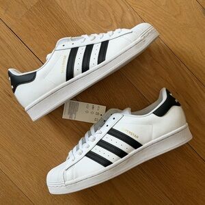 Adidas Superstar White with Black Stripes Men's Sneakers